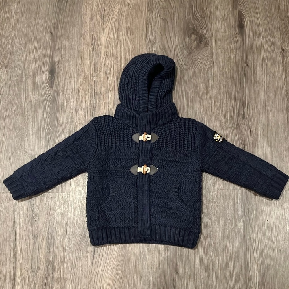 Zara hooded knit jacket